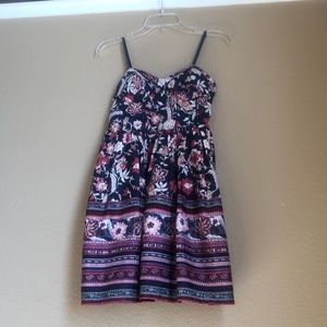 Navy blue Band of Gypsies patterned dress
